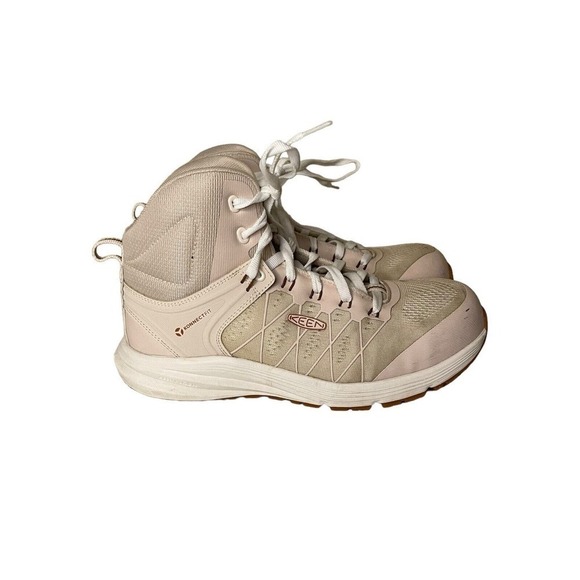 KEEN Vista Energy Safety Toe Sneakers Women’s 9.5 High Top Hiking Utility Beige - Picture 2 of 11